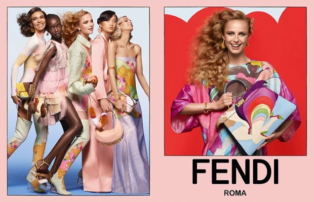 Barbara Valente, Anok Yai, Rianne Van Rompaey, Yilan Hua and Vittoria Ceretti Evoke the Spirit of Studio 54 in Fendi’s Spring 2022 Campaign