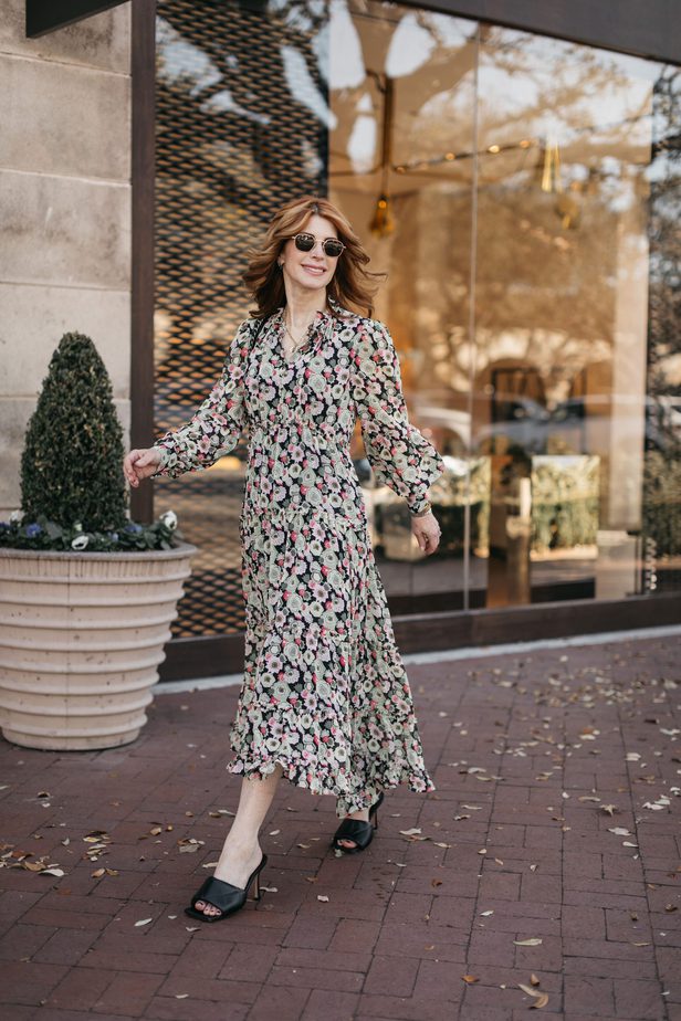 SOPHISTICATED FLORAL DRESS