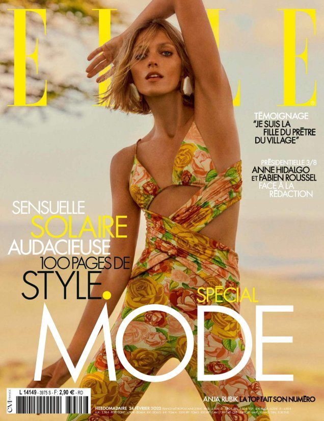 Anja Rubik Delivers the Goods Decked Out in Saint Laurent on ELLE France