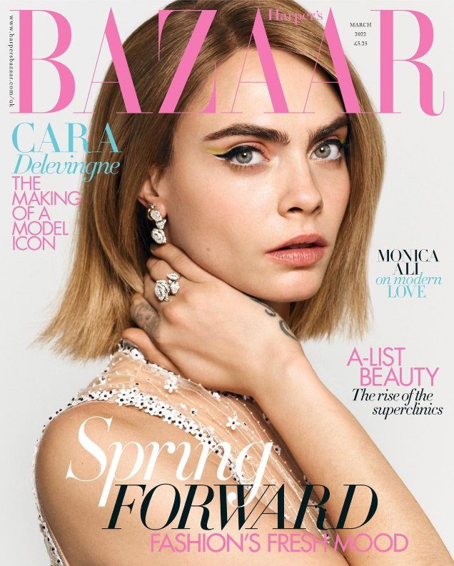 Cara Delevingne Takes Us Back to the 60s With the March 2022 Covers of British Harper’s Bazaar