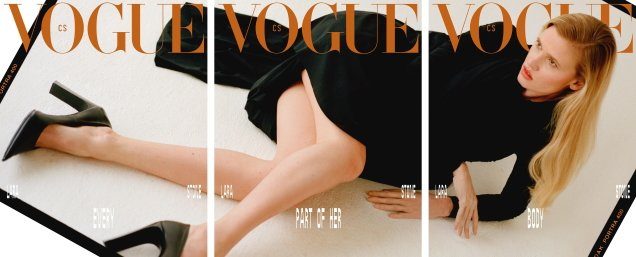 Lara Stone Is a Sight for Sore Eyes on Vogue Czechoslovakia’s March 2022 Covers