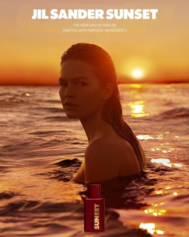 Anna Ewers Stars in Jil Sander’s Serene Sunset Fragrance Campaign