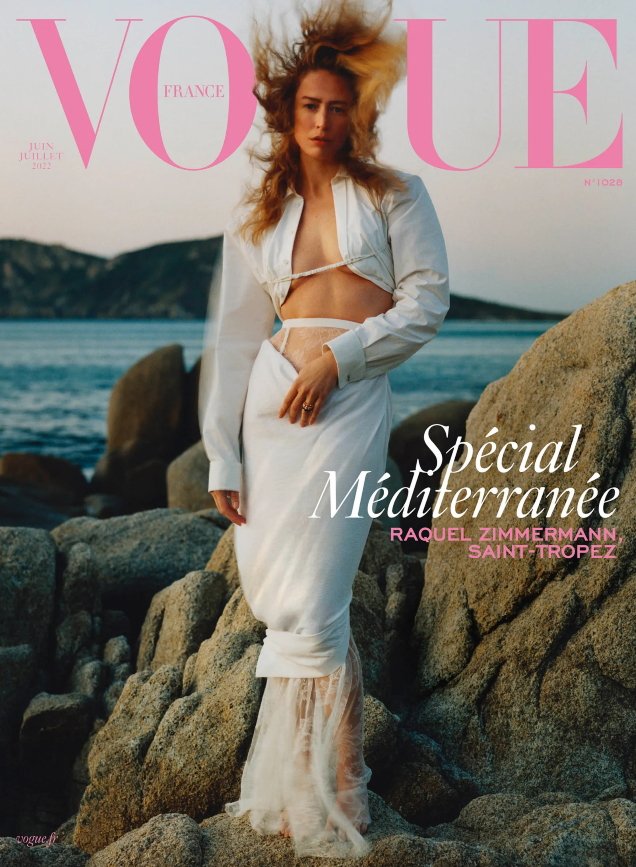 Raquel Zimmermann Transports Us to Saint-Tropez via Vogue France’s June/July 2022 Cover