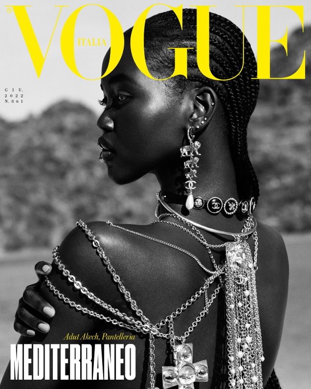 Adut Akech Shines in Chanel Jewelry on Vogue Italia’s June 2022 Cover