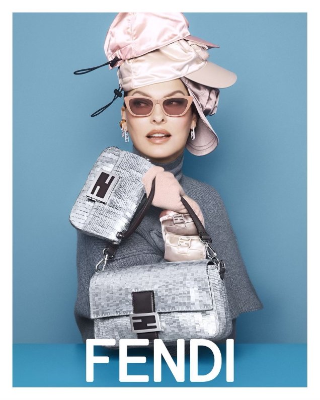 Linda Evangelista Stages a Long-Awaited Comeback via Fendi’s Baguette Handbag Campaign