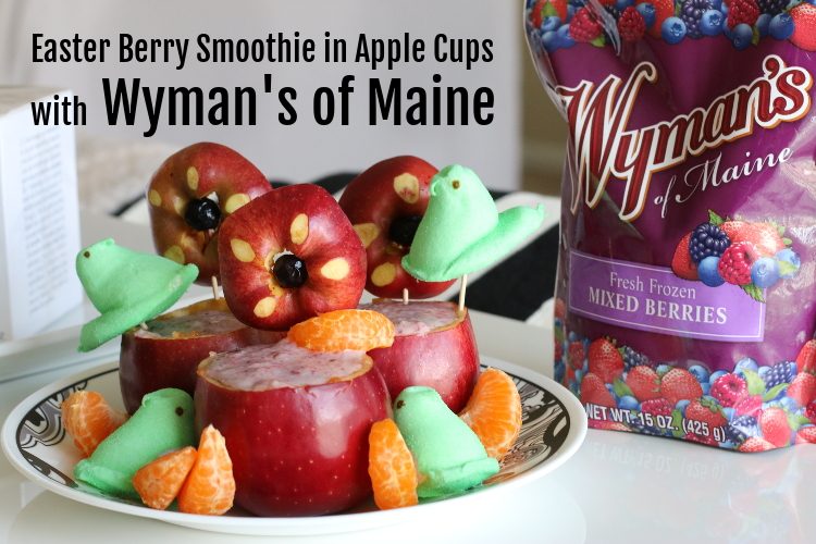 Easter Berry Smoothie in Apple Cups
