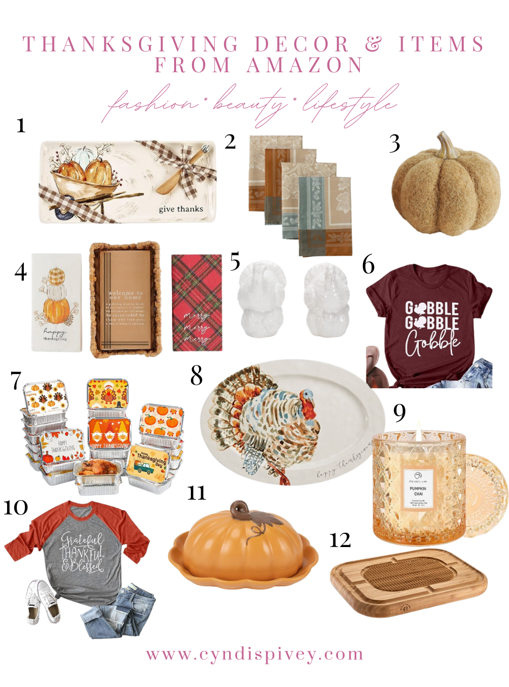 Thanksgiving Decor & Items From Amazon
