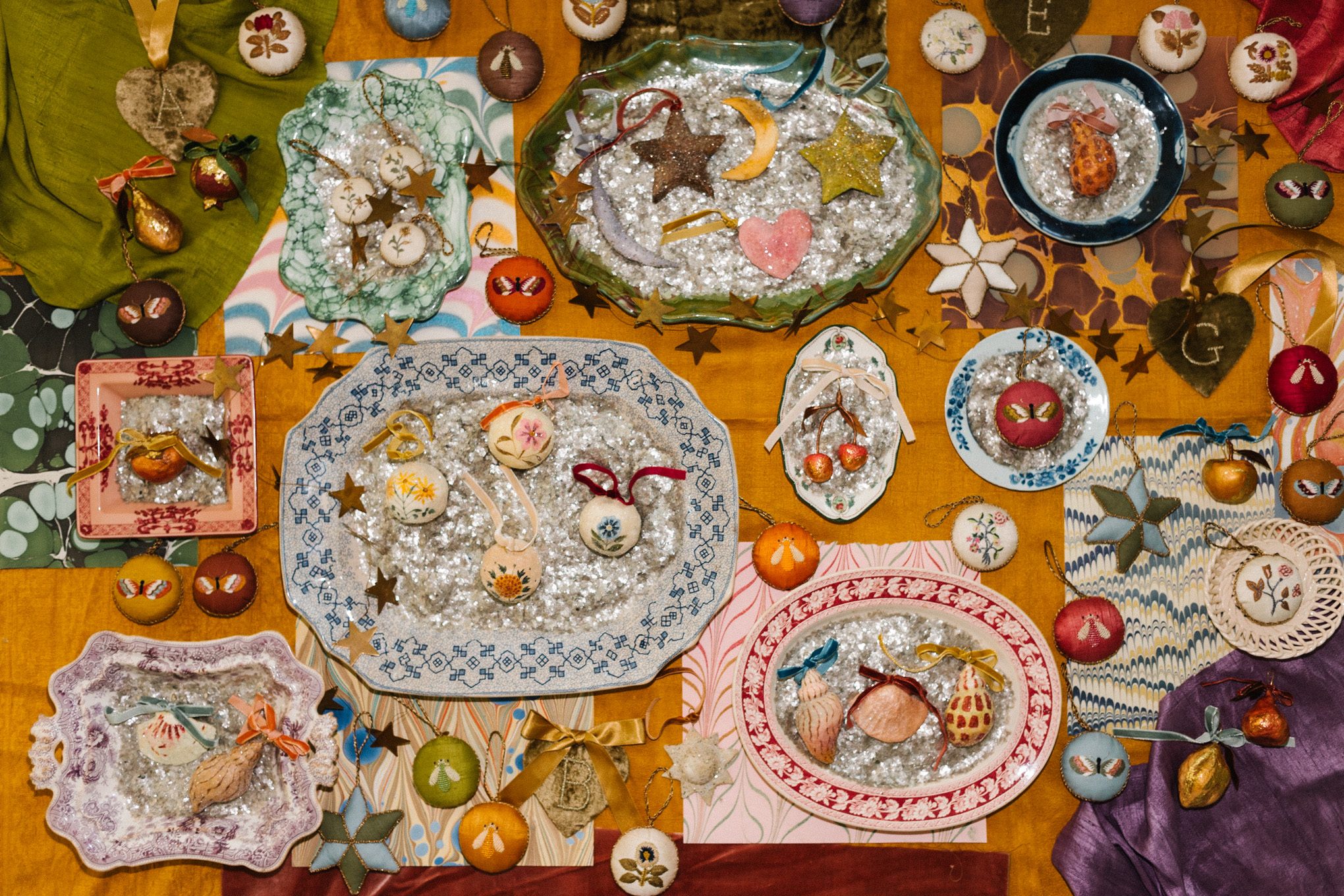 colorful holiday ornaments