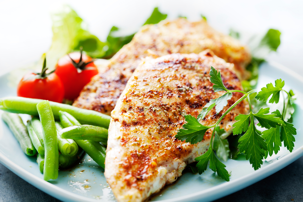 chicken breast with green beans and tomatoes