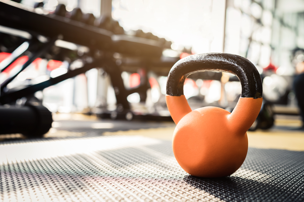 kettlebell in a gym