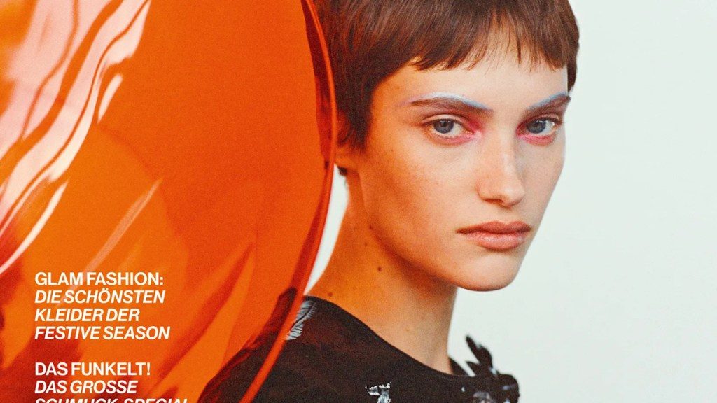Greta Hofer Gazes Down the Lens of Photographer Julia Noni as Vogue Germany’s December 2023 Cover Girl