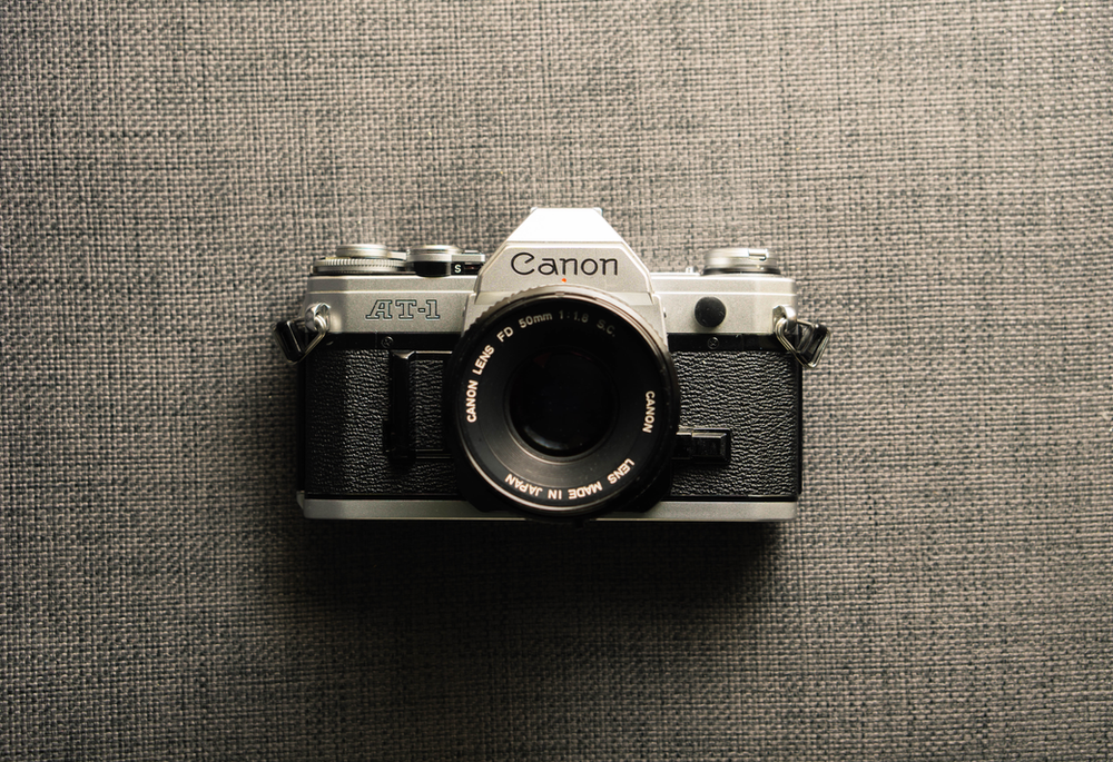 Classical Camera sitting on the floor