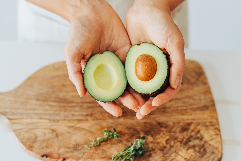 avocado cut in half