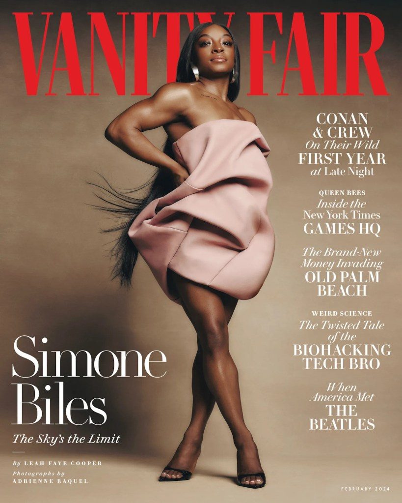 Vanity Fair February 2024 : Simone Biles by Adrienne Raquel