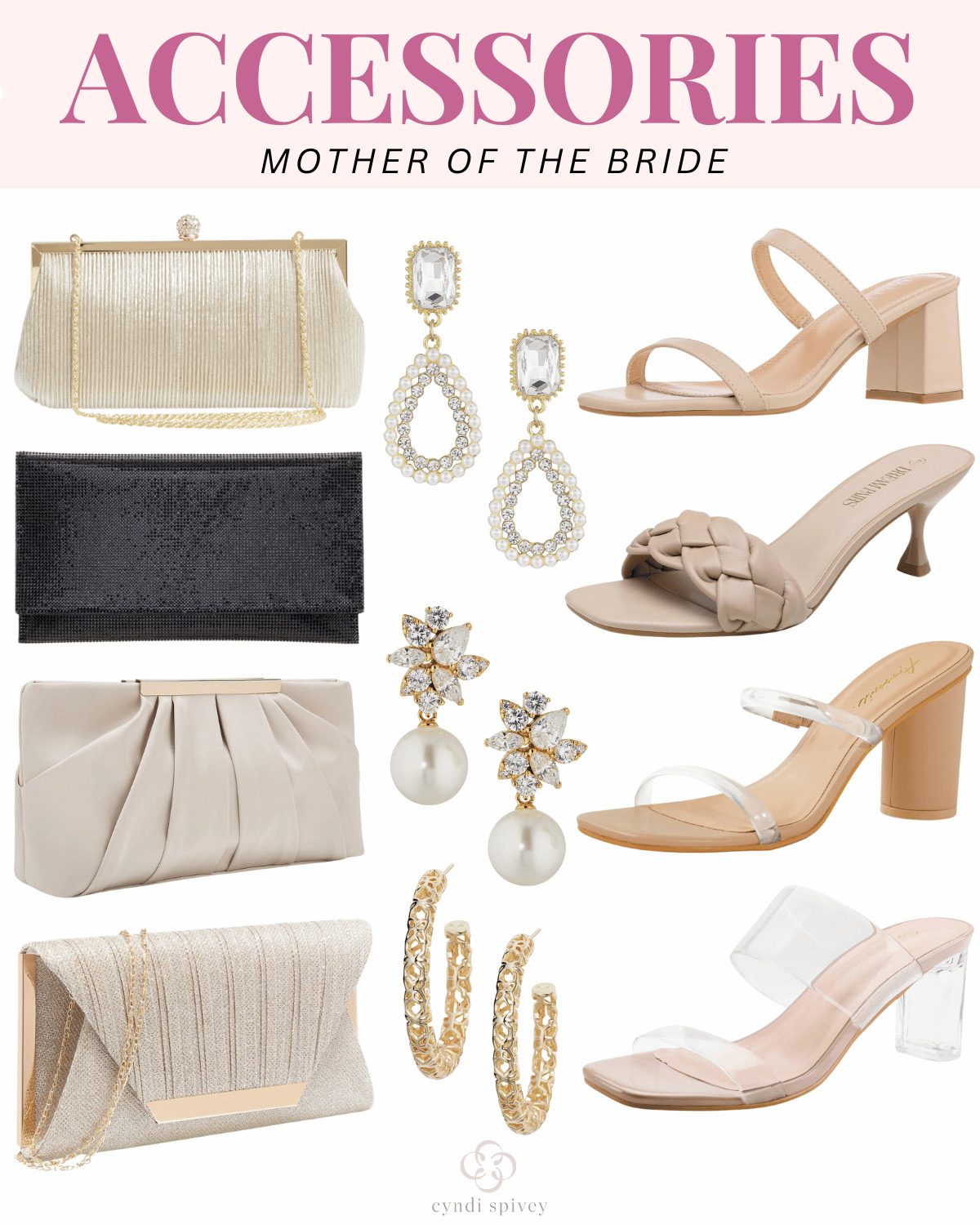 mother of the bride dresses, high-end vs affordable, mother of the bride, best dresses, wedding guest dress, best dresses for the mother of the bride, fashion blog, fashion blogger, fashion over 40, wedding guest dress for women over 40, best formal dresses for women over 40, best gowns for mother of the bride, accessories, best wedding guest accessories, mother of the bride accessories, nude heels, clear heels, clutch, earrings