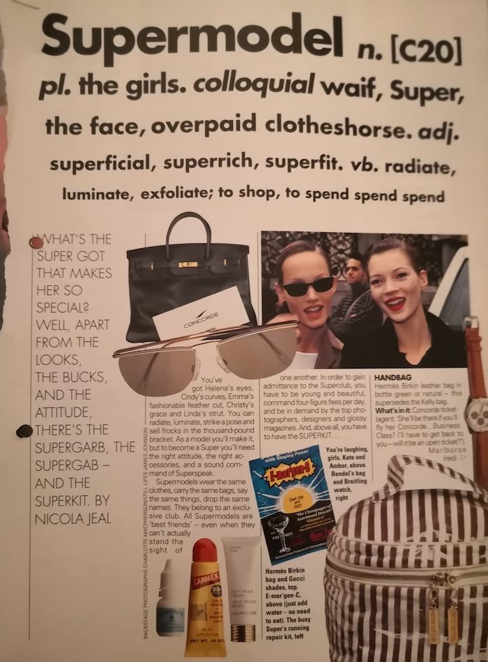 What's In My Bag 1990s supermodel